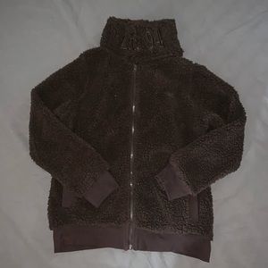 Level Eight Fuzzy Fleece ZIP Up Sweater Medium